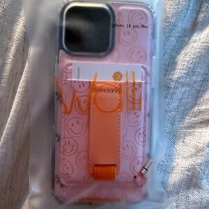 Walli Case Pink and Orange Case for iPhone 16 Pro Max